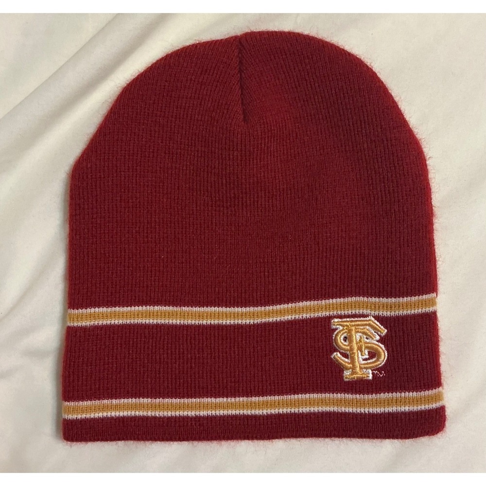 Y2K Starter Florida State Seminoles Beanie Hat Knit Cuffed‎ Logo Embroidered